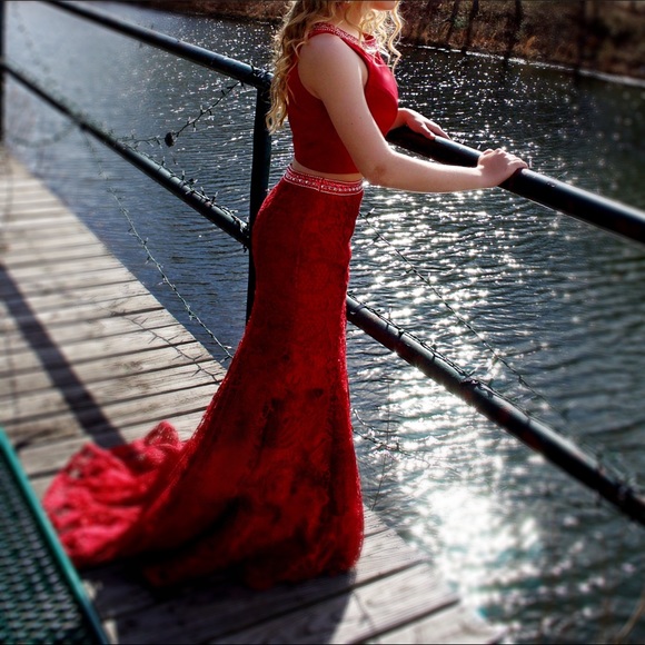 Berry Wine Two Piece Formal/Prom/Pageant - Picture 4 of 4